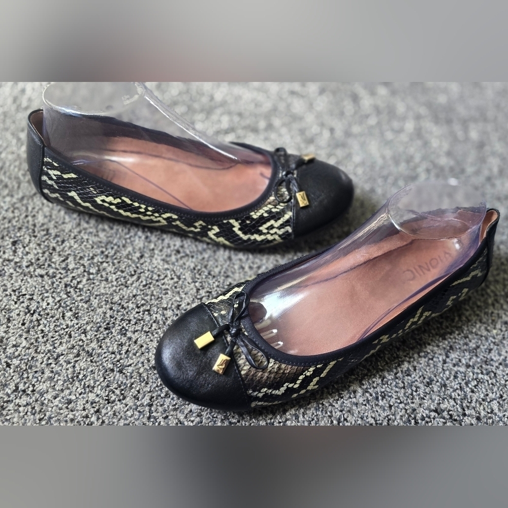 Vionic Ballet Flats Women's Spark Minna Boa Orthotic Shoes Womens Size 8.5